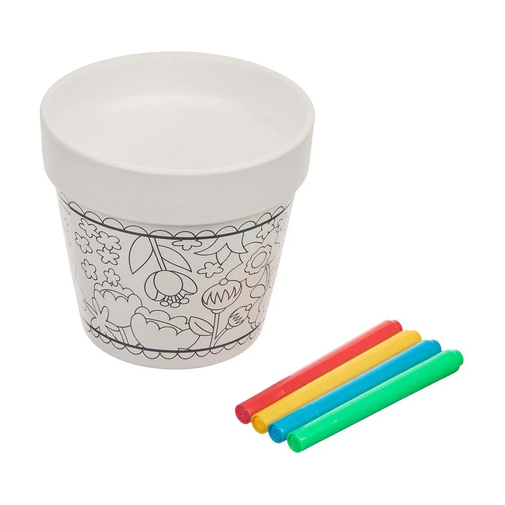 Happy Mother's Day DIY Planter Coloring Set Craft Gift Kit NEW